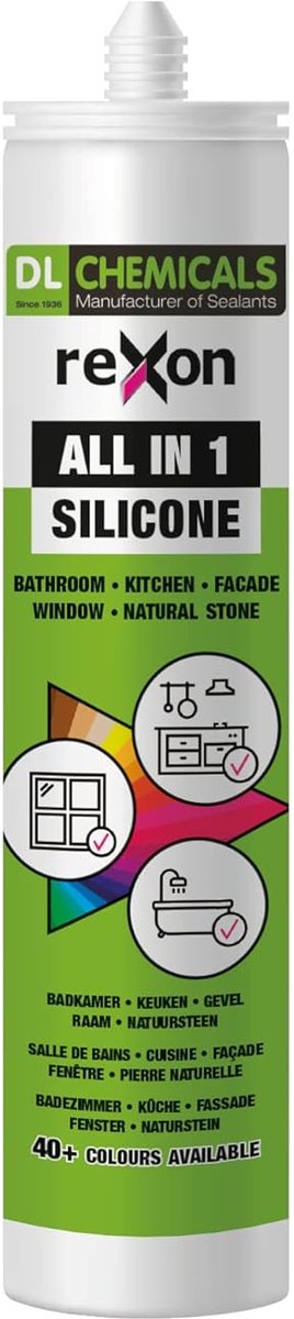 Siliconen kit 290ml - Mosgroen RAL 6005 - Watervast en schimmelwerend - Ideaal voor badkamer en keuken - ShopVlot