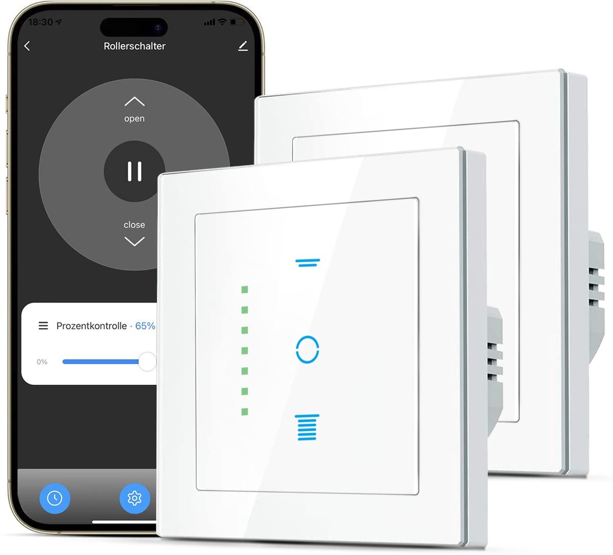 WiFi Shutter Switch - 6e generatie - Compact ontwerp - Slimme roller shutter bediening - ShopVlot