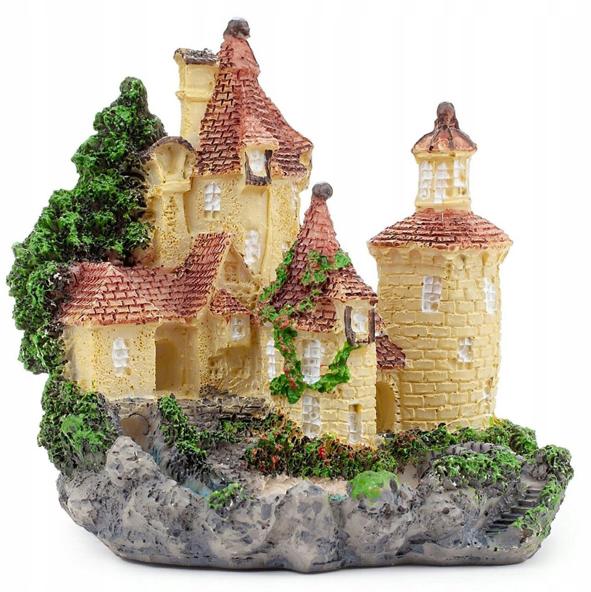 Merkloos Aquarium Kasteel Decoratie - Schuilplaats voor Vissen