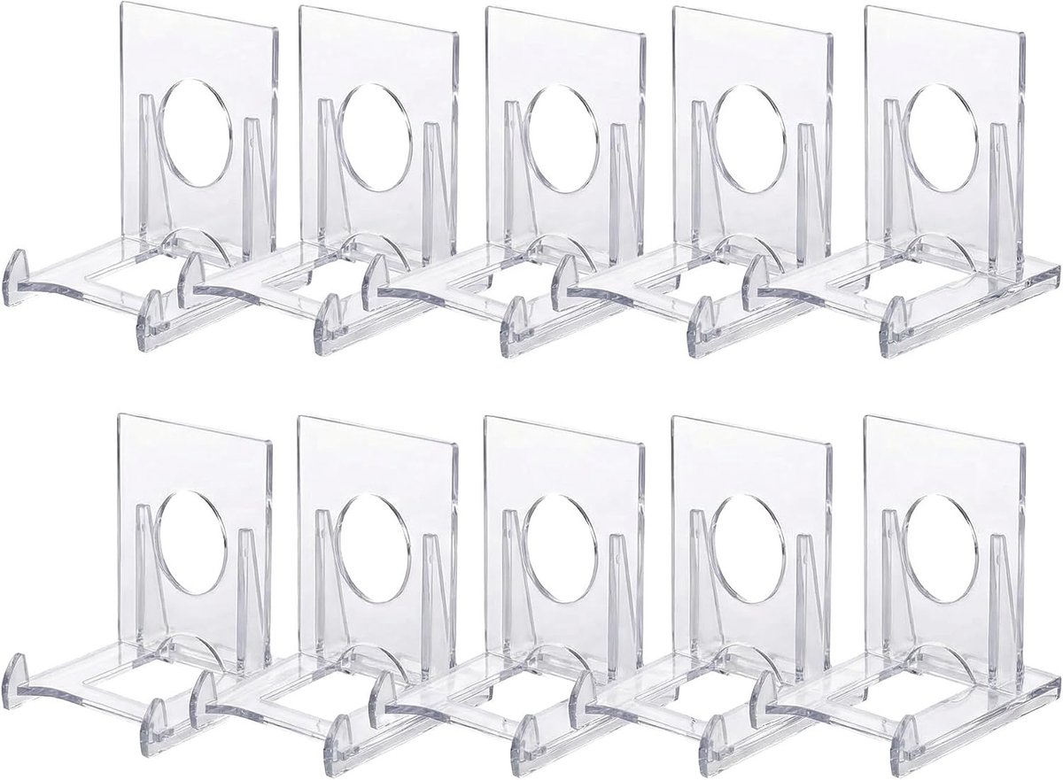 Kaarthouder 10 stuks - acrylstandaard - transparant - ideaal voor wenskaarten - ShopVlot