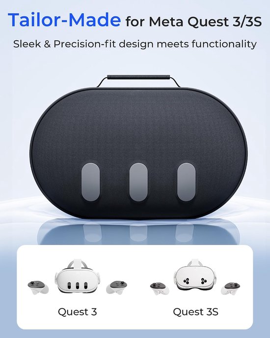 Hoes voor Meta Quest 3, harde case voor Oculus Quest 3 accessoires, compatibel met Quest 2/Pico 4 headset, reizen en opbergen — afbeelding 4
