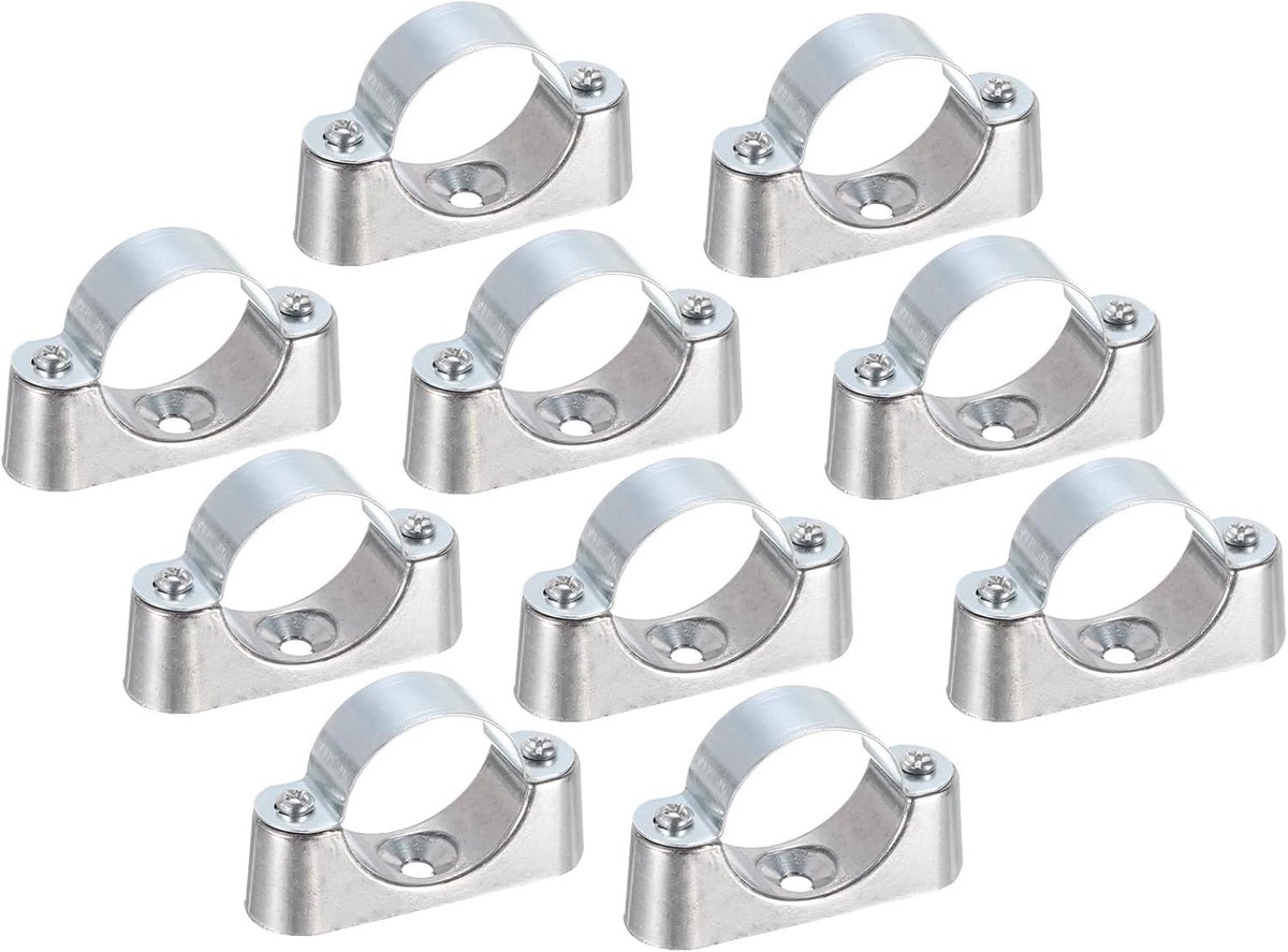 sourcing map Buishouders, buishouder, klem voor 1-1/2 inch (38 mm) buis, wandmontage, plafondmontage, stijve buisklemmen voor metaal, pvc, buis, 10 stuks