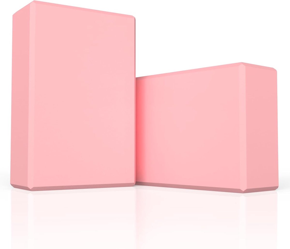Blokken, set van 2, yogablokken met hoge dichtheid, yogablokken voor yoga-training, hoogwaardige yogablokken, licht van gewicht en geen irriterende geur, die voor yoga, pilates wordt