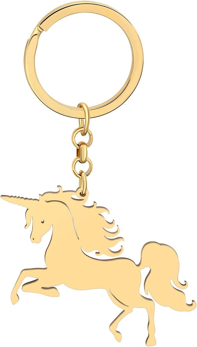 Paard Eenhoorn Sleutelhanger Rvs Eenhoorn Sleutelhanger Geschenken voor Vrouwen Meisjes Autosleutel Charms