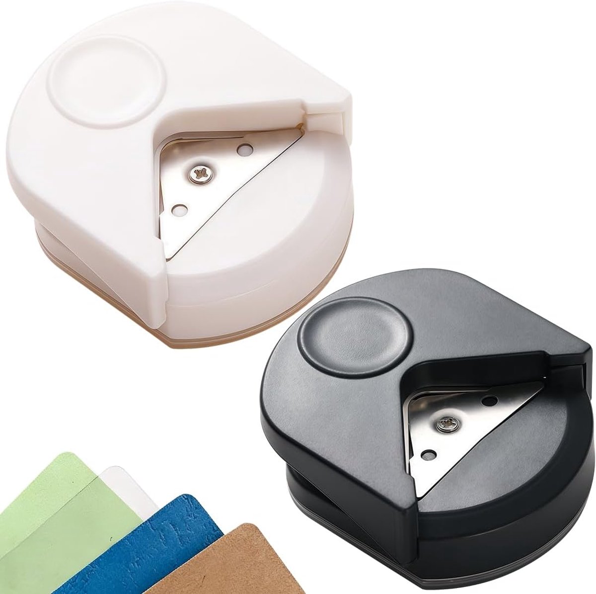 Hoekpons voor Papier, Foto's & Laminaatfolie – 2 Stuk Corner Cutter met Stalen Mes, Ideaal voor Scrapbooking