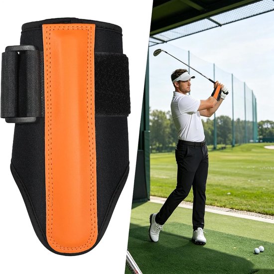 Golf Swing Trainer - Pols corrector - Golftechniek Verbeteren - Verstelbare polsband - 18.8 inch - Oranje van GOLF — afbeelding 4