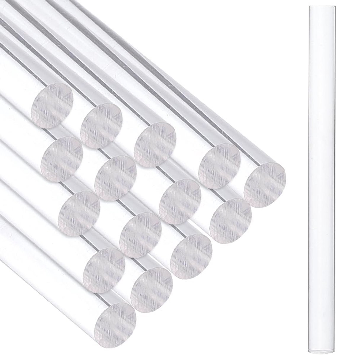 16 stuks acryl klei rollers polymeer klei rol pen helder transparant ronde buis roller pen gereedschap voor doe-het-zelf handwerk kunst accessoires school studio projecten