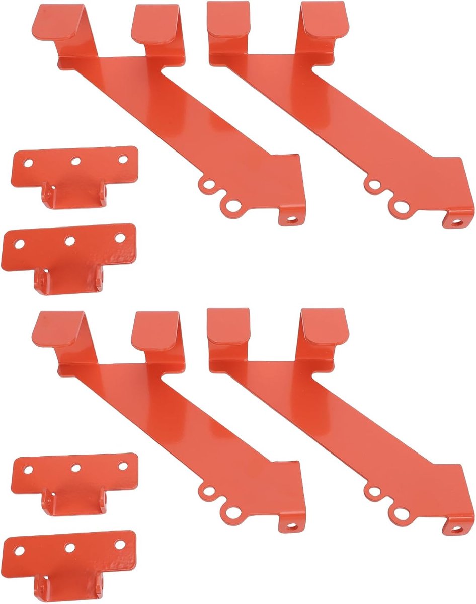 Kettingzaaghangers, aan de Muur Gemonteerd Stalen Rek voor Garageopslag, Organizer met Dubbel Directioneel Ophangontwerp, 3 Montageschroeven en Antislip Rubberen Laag, Geschikt (4 stuks)