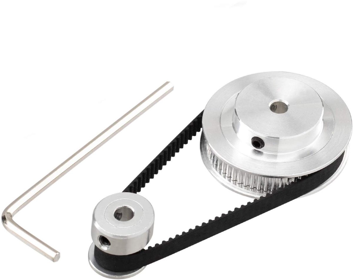 2Kit 2GT Synchrone Wiel 20 & 60 Tanden 5mm Boring Aluminium Timing Katrol (droeg 5mm (2 stks een Set))