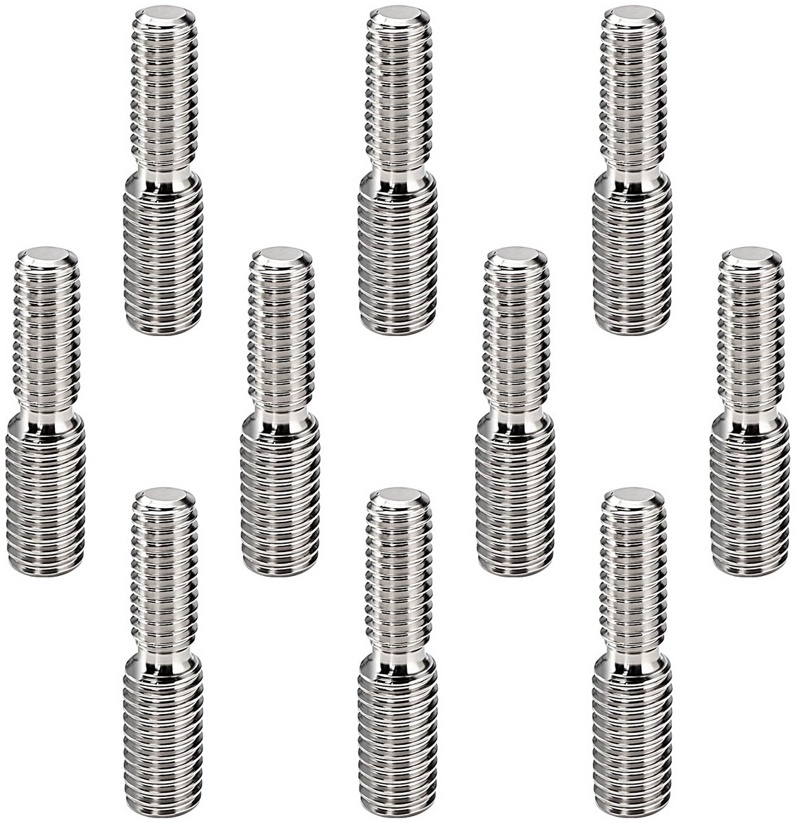 10 Stuks M4x10mm naar M5x10mm Dubbelzijdige Schroefdraadbouten, Roestvrijstalen Stangbouten met Schroefdraadverkleiner, voor Meubelbeslag en Huisreparaties