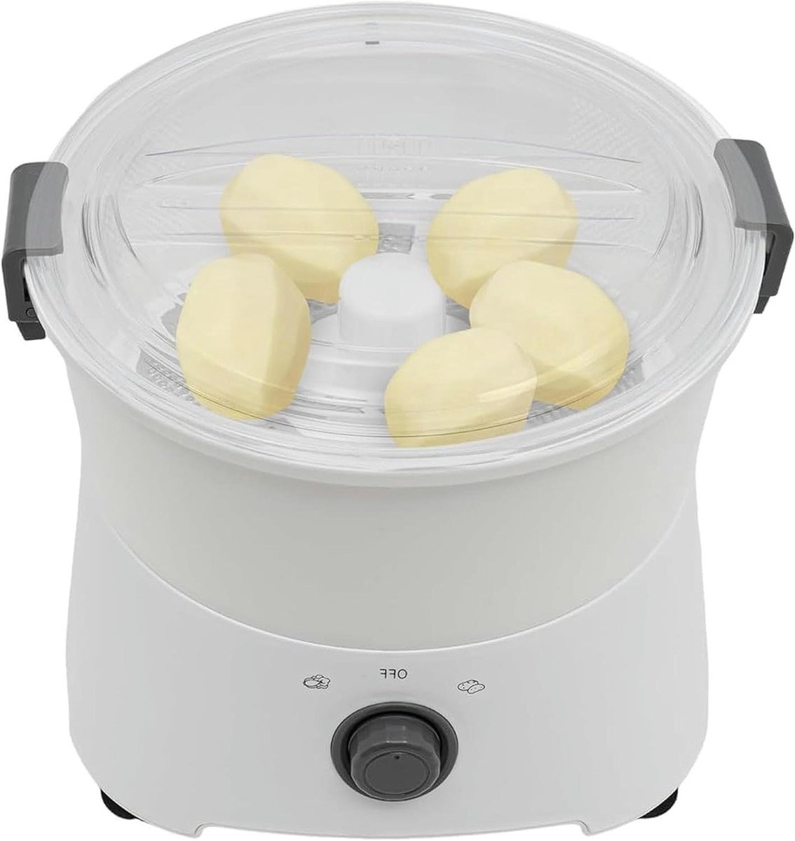 Elektrische Aardappelschilmachine - Automatische Schiller - Snel Groenten Schillen - Twee-in-één Functionaliteit - 1 kg Capaciteit - Wit