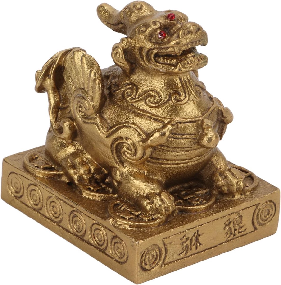 Messing Brave Trops Beeldje, Feng Shui Pixiu Beeldje, Pixiu Beeldjes voor Huis en Fee Tuin Decor