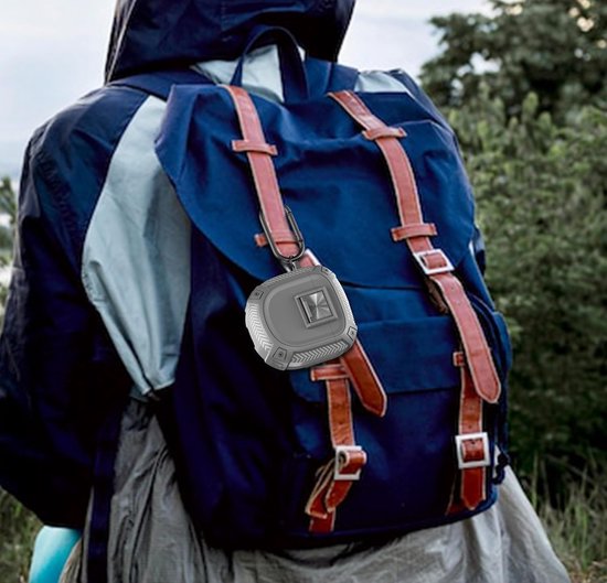 Ultra hoes met slot schokbestendige beschermhoes compatibel met Bose QuietComfort Ultra oordopjes (2023) / Bose QuietComfort oordopjes II (2022) hoesje met veiligheidsslot en karabijnhaak (grijs) — afbeelding 3