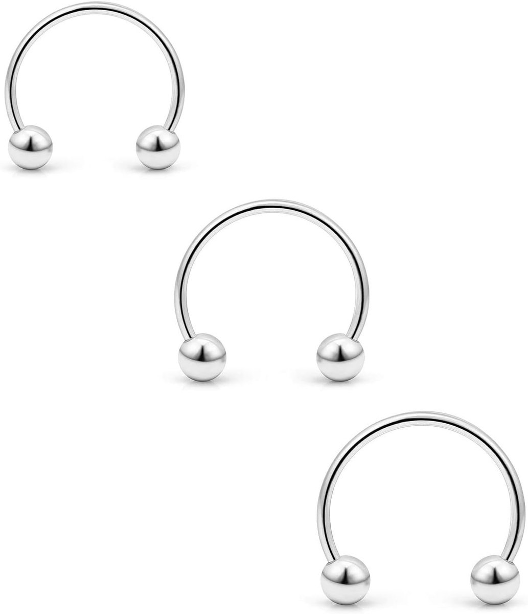 Staal Klassieke neusschroefknoppen Kurkentrekker neusgatringen Piercing voor vrouwen