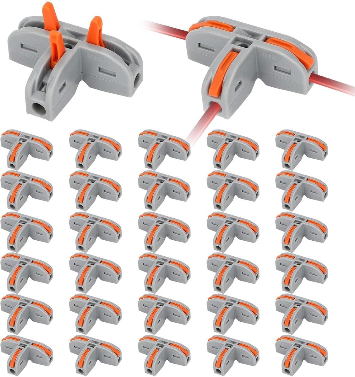T Connectors 3 Weg - Compacte draadverbinding - Zelfisolatie - Eenvoudige installatie - ShopVlot