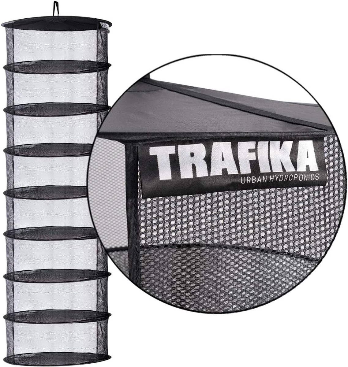 Droognet 8 niveaus - micro-perforated doek - diameter 90 cm - ideaal voor het drogen van planten - ShopVlot