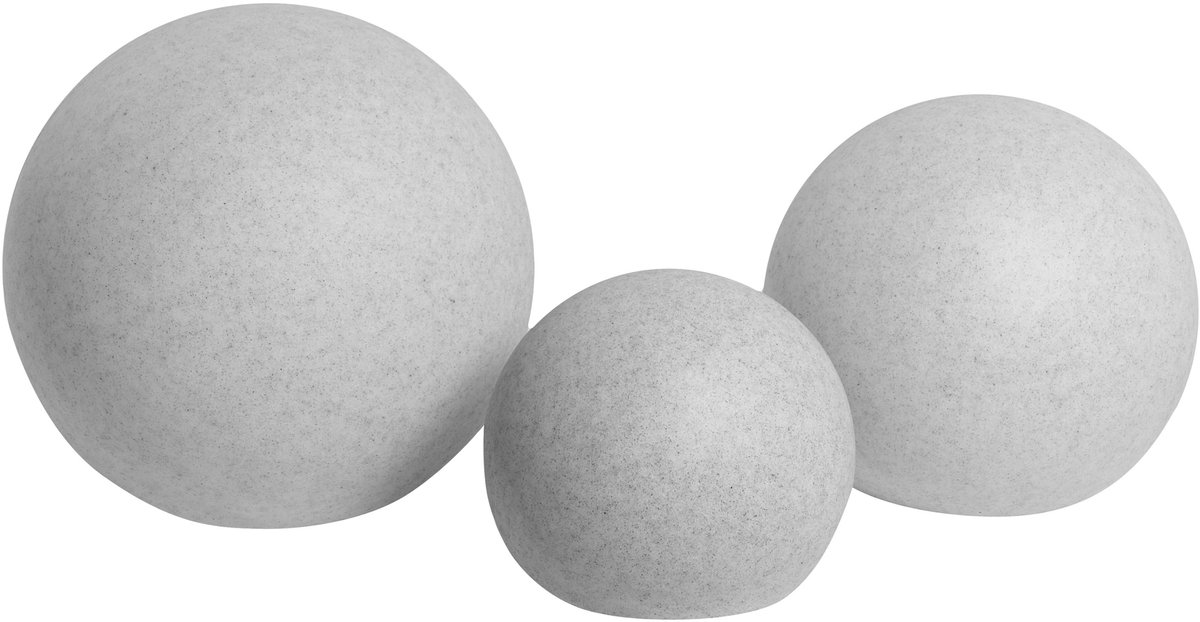 DILLONS - Set van 3 LED bollampen - Lichtgrijs - Polypropyleen