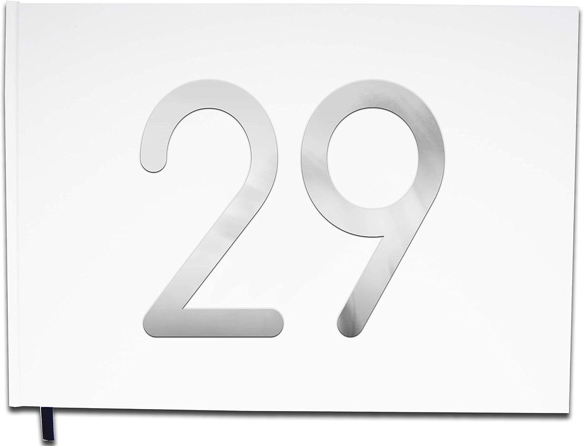 Gastenboek 29 jaar - premium kwaliteit wit - 100 pagina's - ideaal voor verjaardagen - ShopVlot