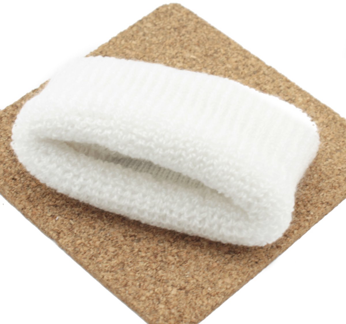 Grote Witte Haarelastiek Frottee 8 cm