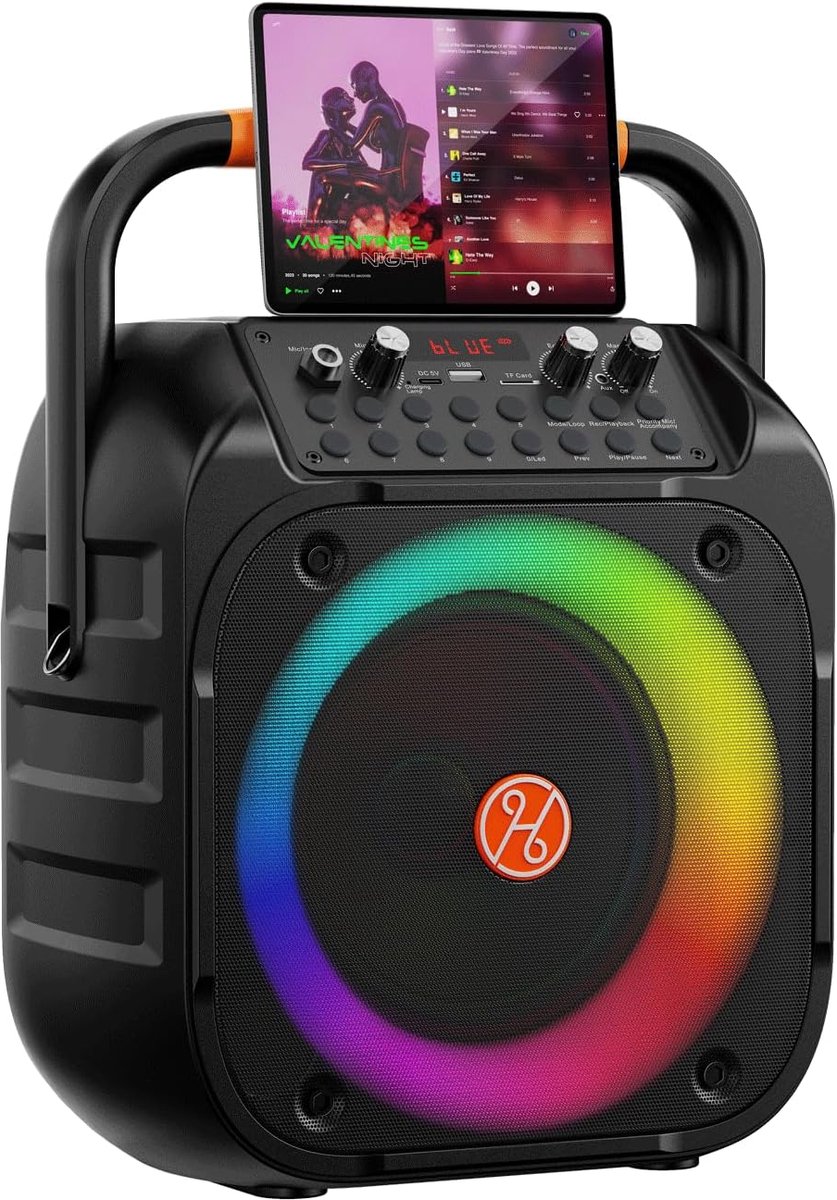 Karaoke-machine Bluetooth - draagbaar karaoke-systeem - 2 microfoons - superieure geluidskwaliteit - ShopVlot