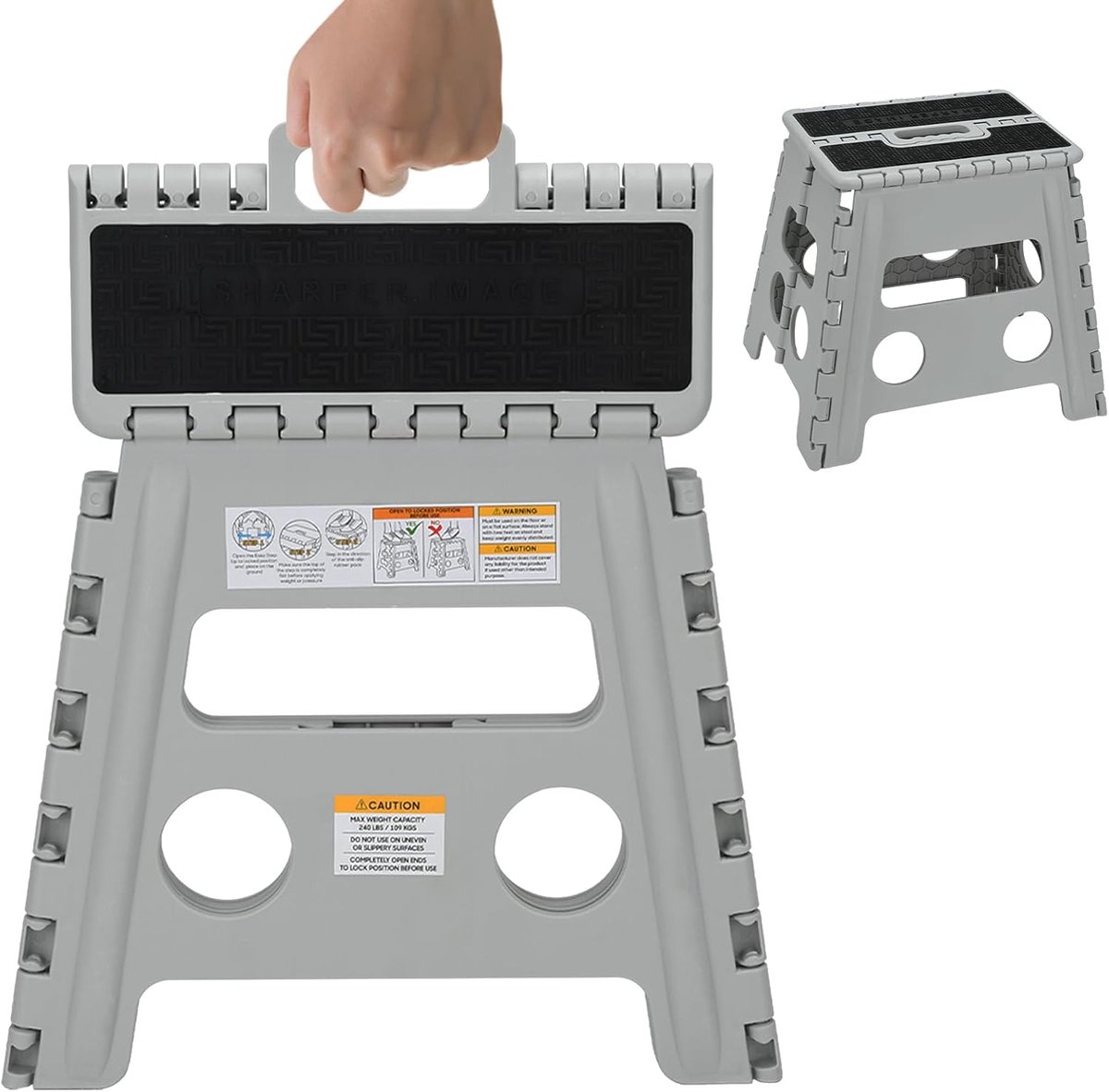 Vouwbare opstapstoel 12,6 inch - stevig plastic - maximaal 150 kg - ideaal voor keuken en buiten - ShopVlot