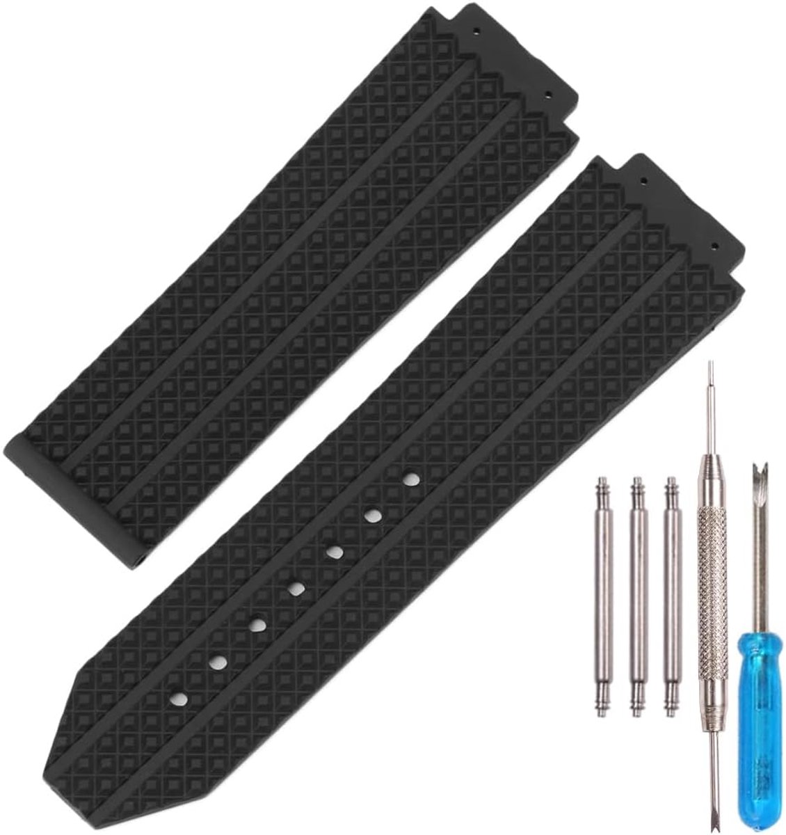 Rubberen horlogeband 19mm 25mm 22mm - siliconen strap - vervangend horlogearmband - comfortabel dragen - ShopVlot