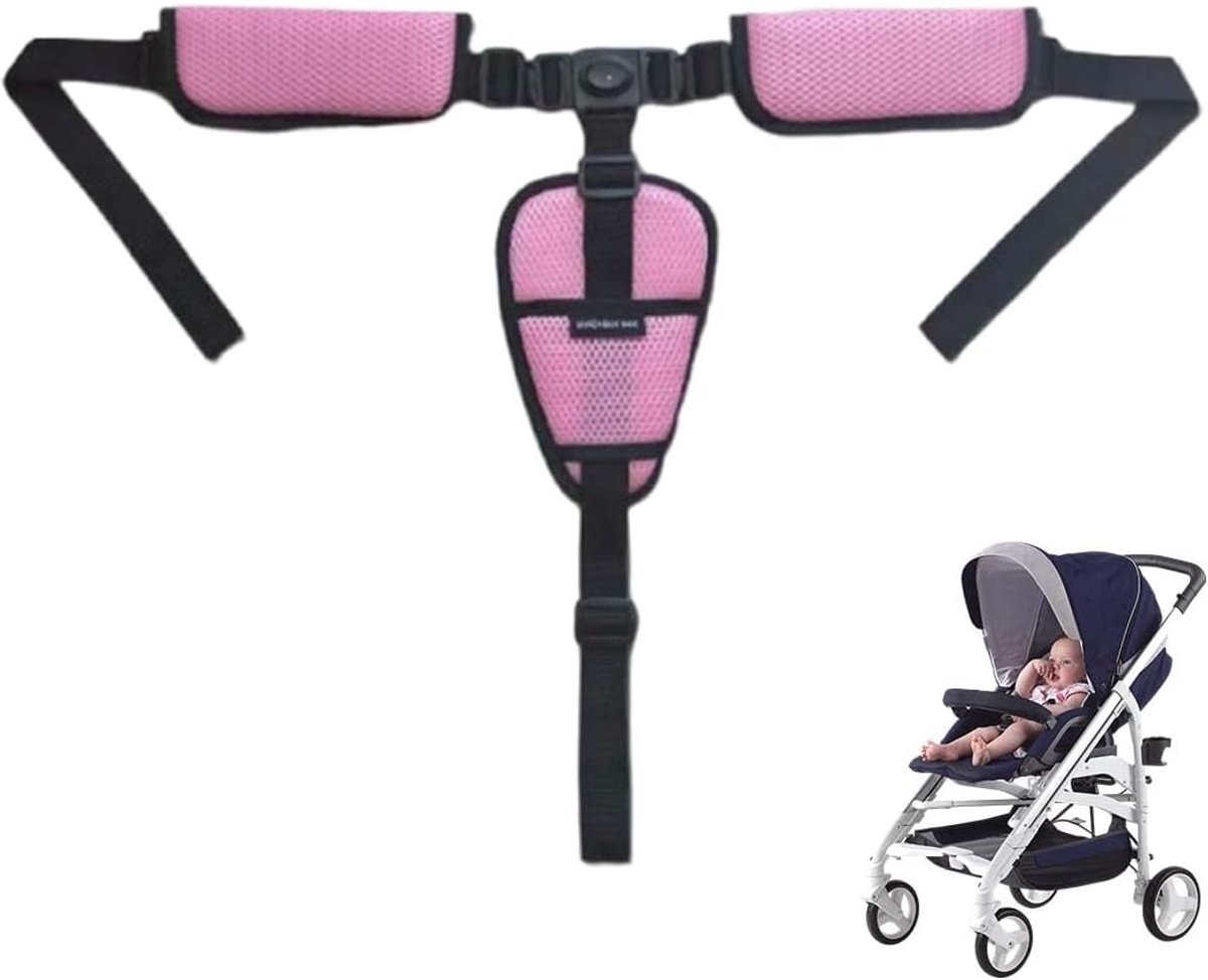3-punts veiligheidsgordel - vervanggordel voor kinderwagen - verstelbare banden - optimale veiligheid voor uw baby - ShopVlot