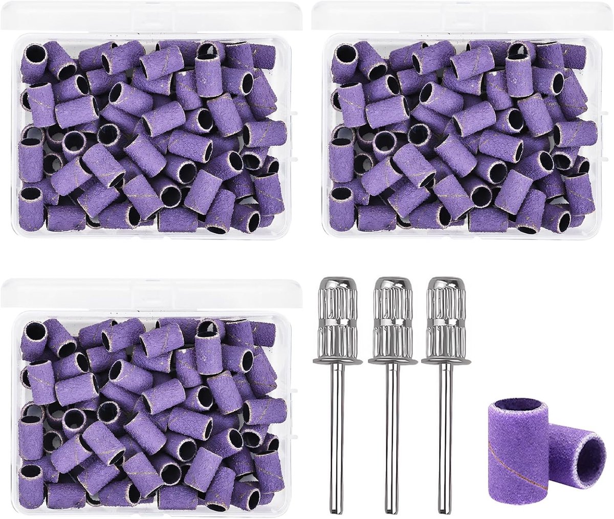 Schuurbanden 180 grit - Paarse kleur - Voor nagelverzorging - Ideaal voor het verwijderen van nagellak - ShopVlot