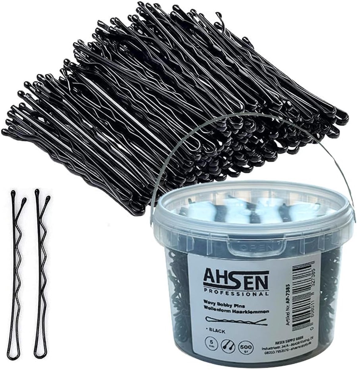 Bobby Pins 5cm Zwart - Wavy Haarspelden - Met Opbergdoos - Voor Een Natuurlijke Look - ShopVlot