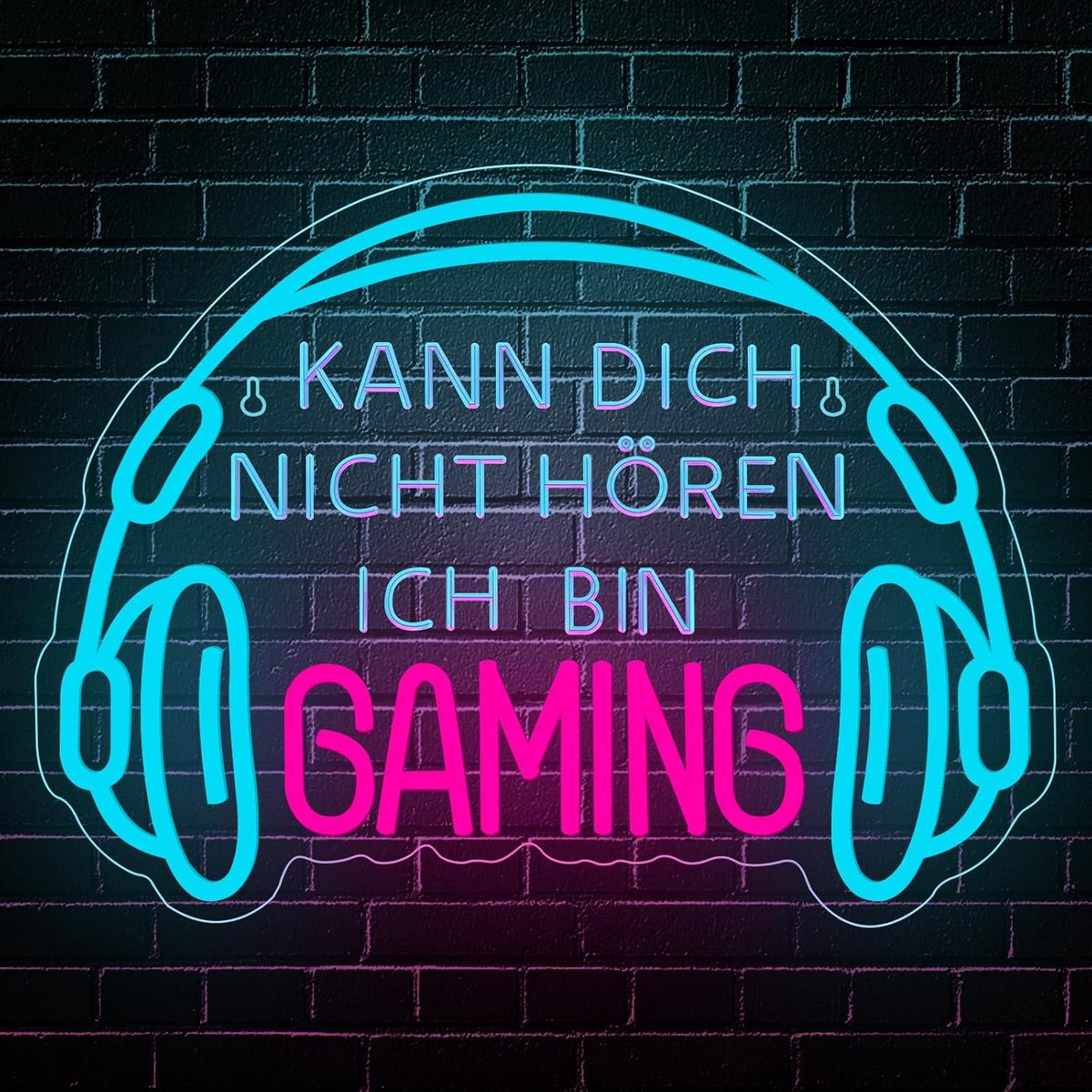 Neonlicht headset - groot dimbaar gekleurd LED - gamer verlichting - sfeer in speelzone - ShopVlot