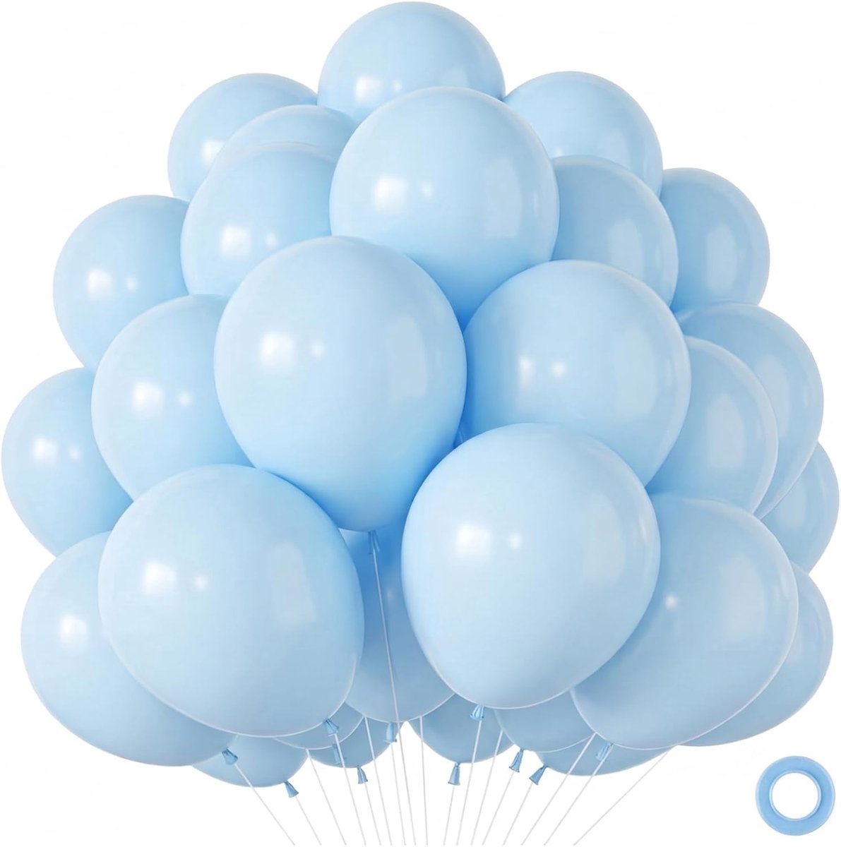 Ballonnen 30,5 cm - macaronblauw latex - 100 stuks - perfecte feestdecoratie - ShopVlot