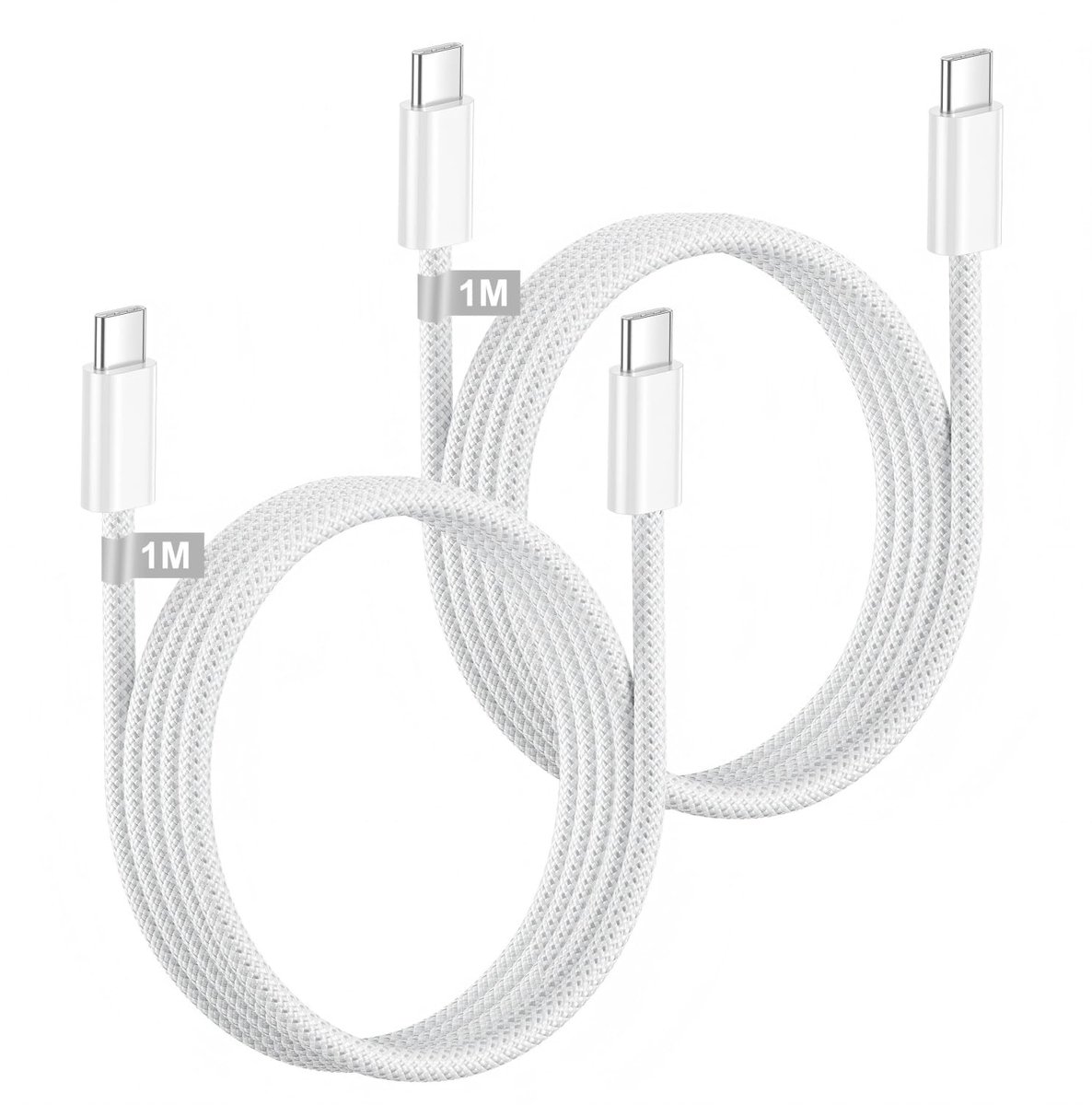 USB C naar USB C kabel 1 m - militair nylon - 60 W - duurzaam en slijtvast - ShopVlot