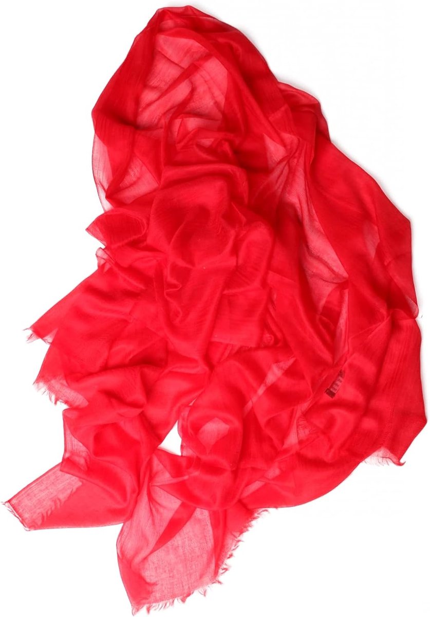 Pashmina sjaal 100% cashmere - featherglight ring - franjes - elegant en warm - ShopVlot