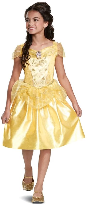 DISNEY Prinses - BEAUTY & THE BEAST, Belle jurk Classic, Maat S (5 - 6 jaar), Meisjes
