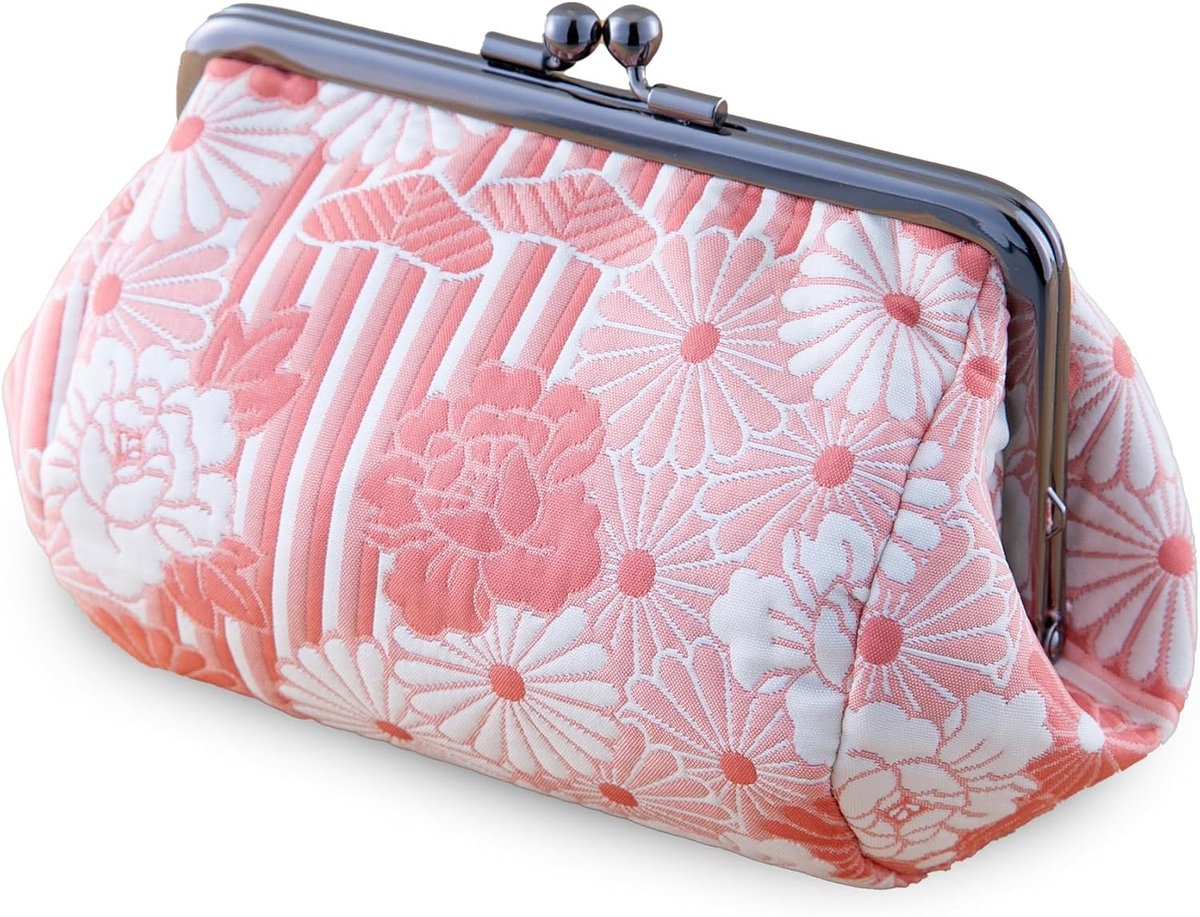 Make-up tas oval - polyester - retro bloemen - stijlvol en praktisch - ShopVlot