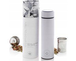 Teabloom Thermos RVS met Infuser - 480ml - Zwart
