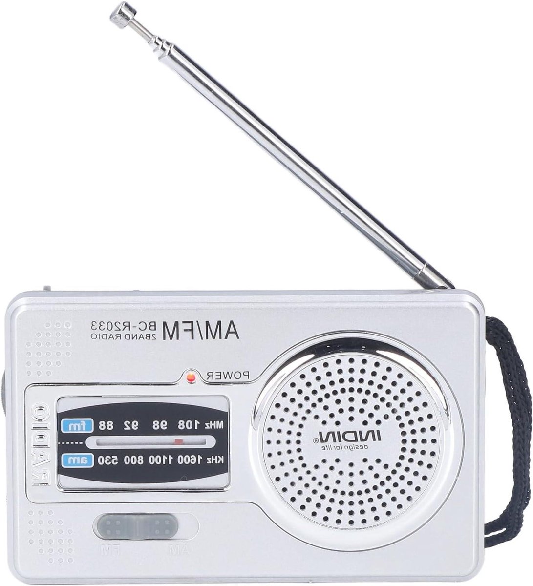 Draagbare Radio - Transistorradio AM FM - Muziek Luisteren - Zakformaat Ontwerp - 11 x 6 x 3 cm - Zwart