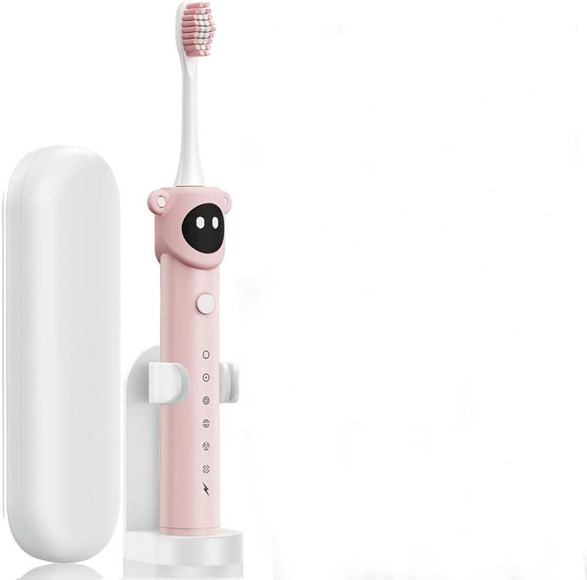 Elektrische Tandenborstel - Sonische Borstel Kinder Tandenborstel - Mondhygiëne - 6 Reinigingsmodi - 8 Borstelkoppen - Roze