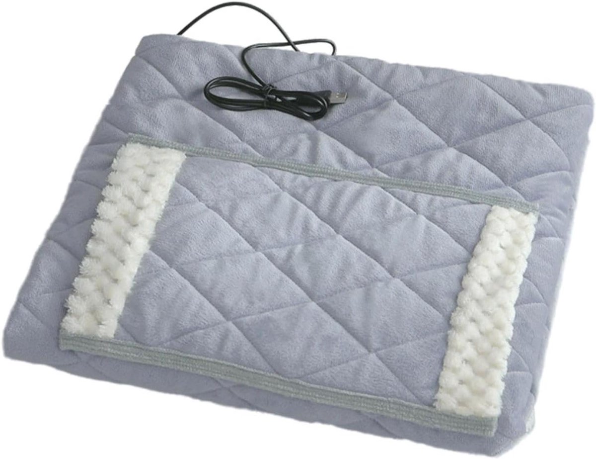 Elektrische Deken - Verwarmde Deken - Warm Blijven - Met Handwarmer Zak - 60 x 80 cm - Grijs