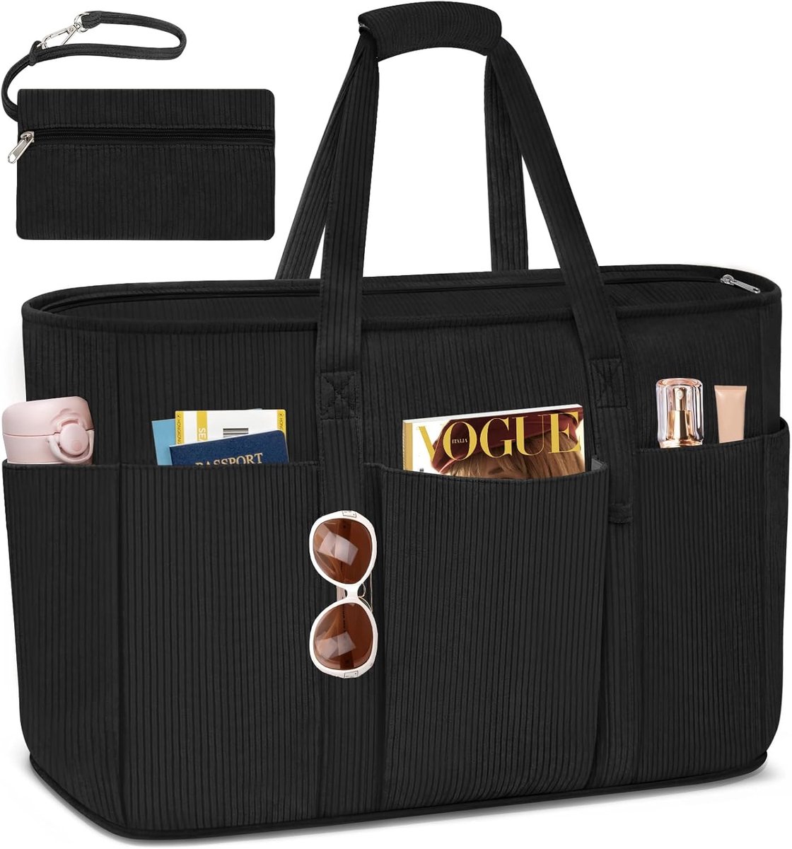 Strandtas XXL - 45L Familie Shopper - Met Rits - Ideaal voor Strand en Zwembad - SnelShoppen