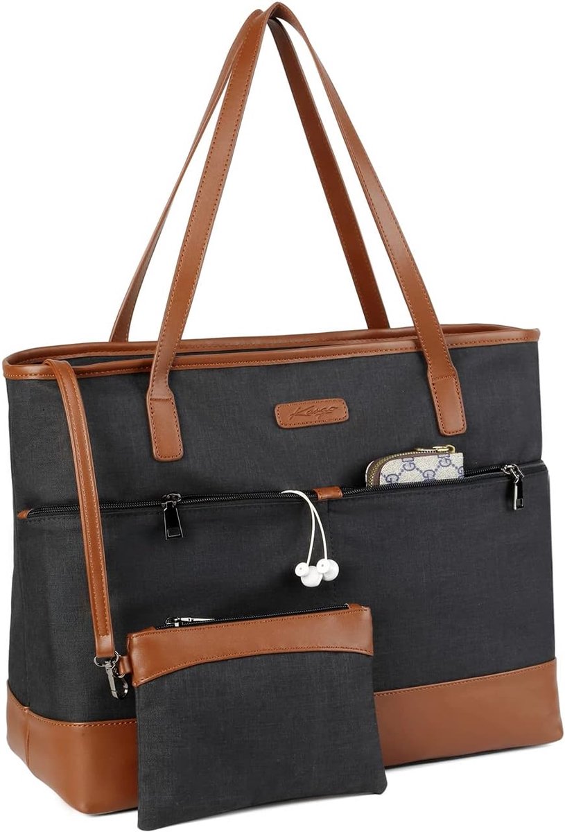Laptop tas voor dames 15.6 inch - waterafstotend - grote handtas - ideaal voor werk - SnelShoppen