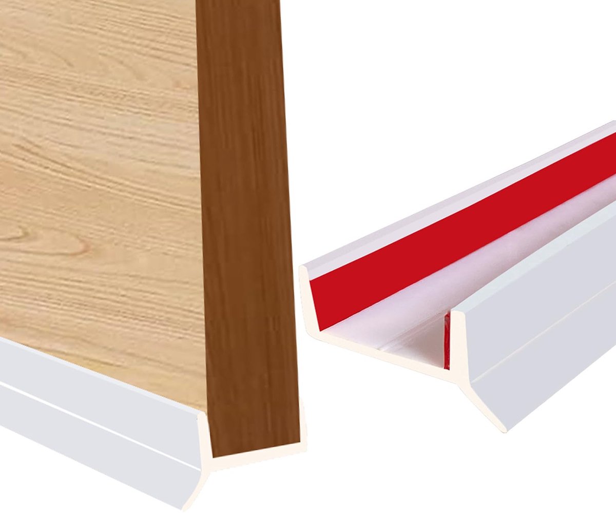 Keukenplint 4 m - Sealing profiel - Waterdicht en stofdicht - Sterke zelfklevende strip - SnelShoppen