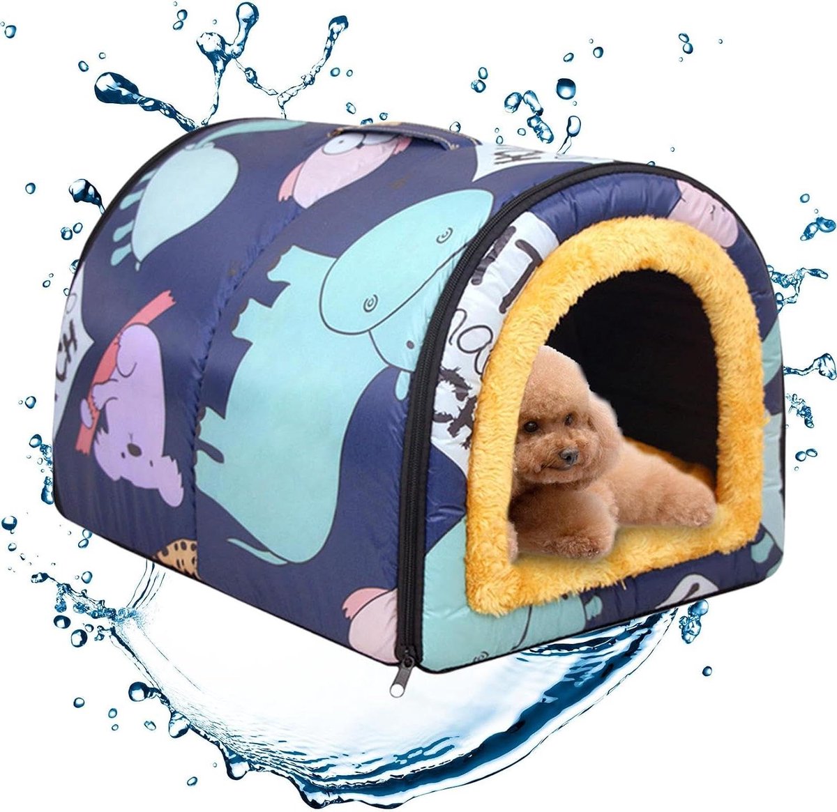 Huisdier Grot - Kattenhuis Kattenverblijf - Huisdier Comfort - Waterdichte Thermische Isolatie - 45x32x35 cm - Grijs