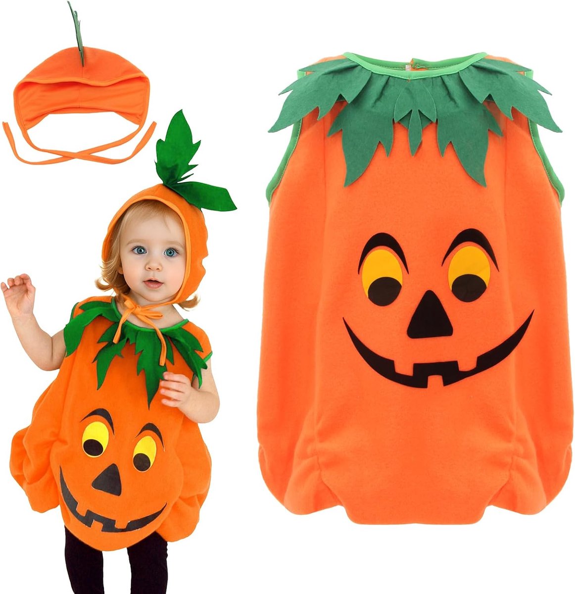 Halloween kostuum kleine pompoen - schattig ontwerp - voor baby en peuter - perfect voor feestjes - SnelShoppen