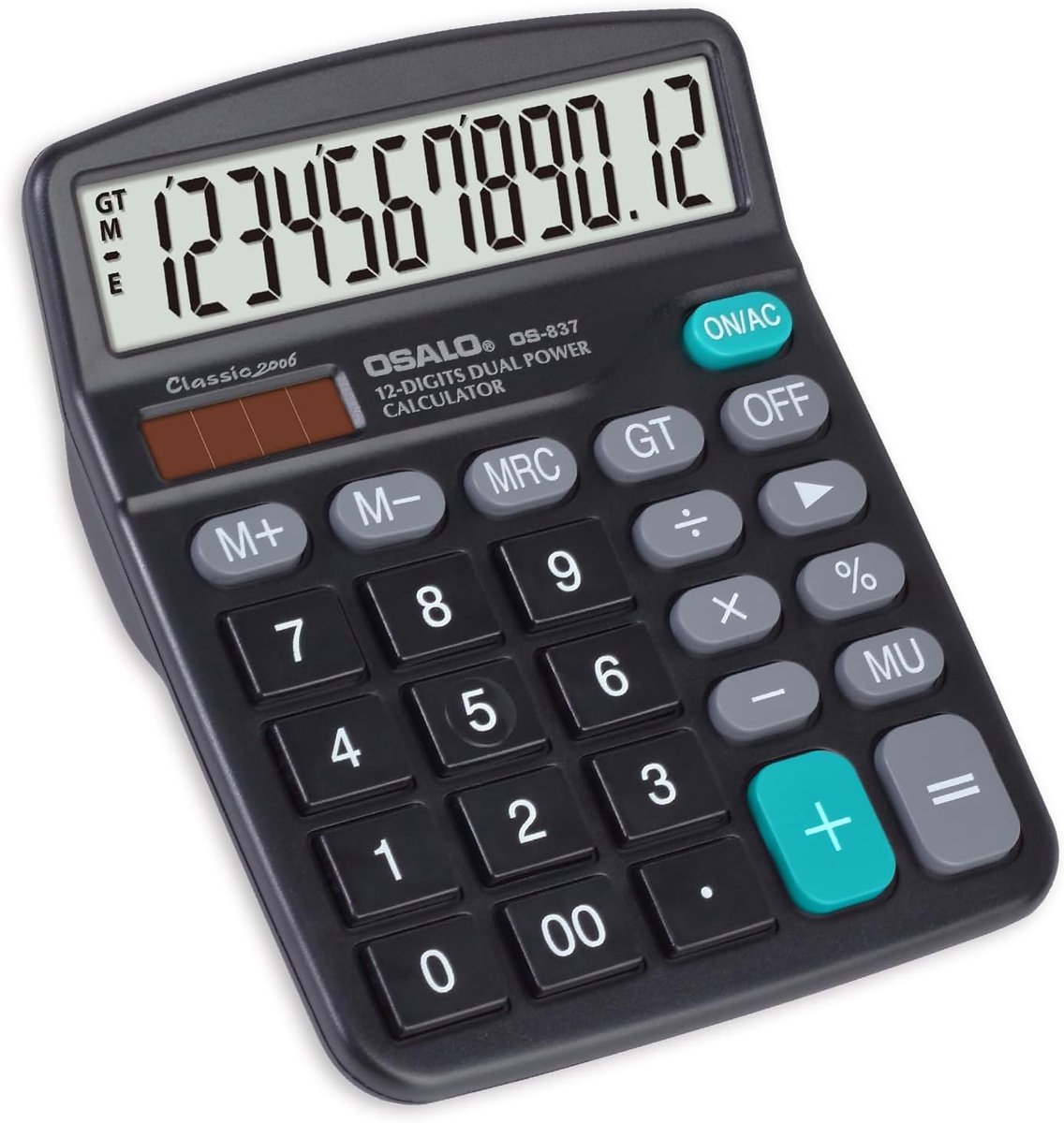 Desktop Calculator 12 cijfers - groot LCD scherm - grote toetsen - ideaal voor kantoor, thuis of school - SnelShoppen
