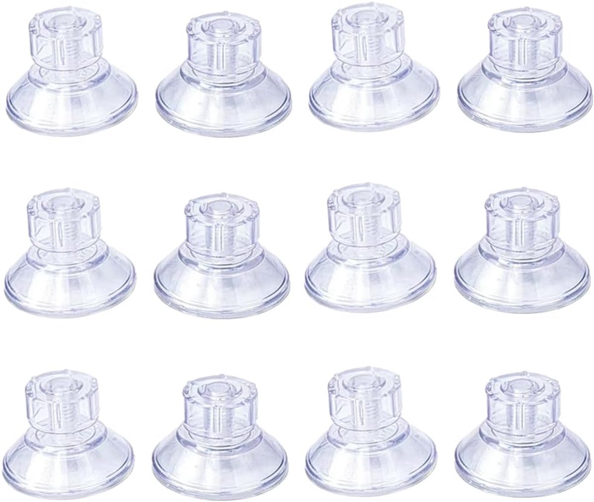 Suction Cups 12 grote zuignappen - transparant PVC - zonder haken - eenvoudig te bevestigen op glas - SnelShoppen
