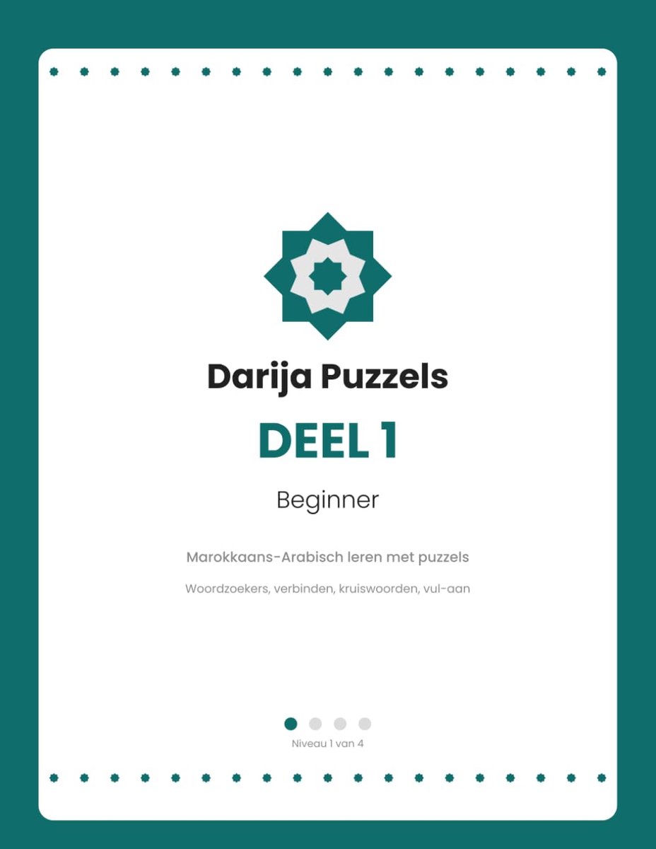 Puzzels voor beginners - Marokkaans-Arabisch leren - woordzoekers en puzzels - leuk en leerzaam - SnelShoppen