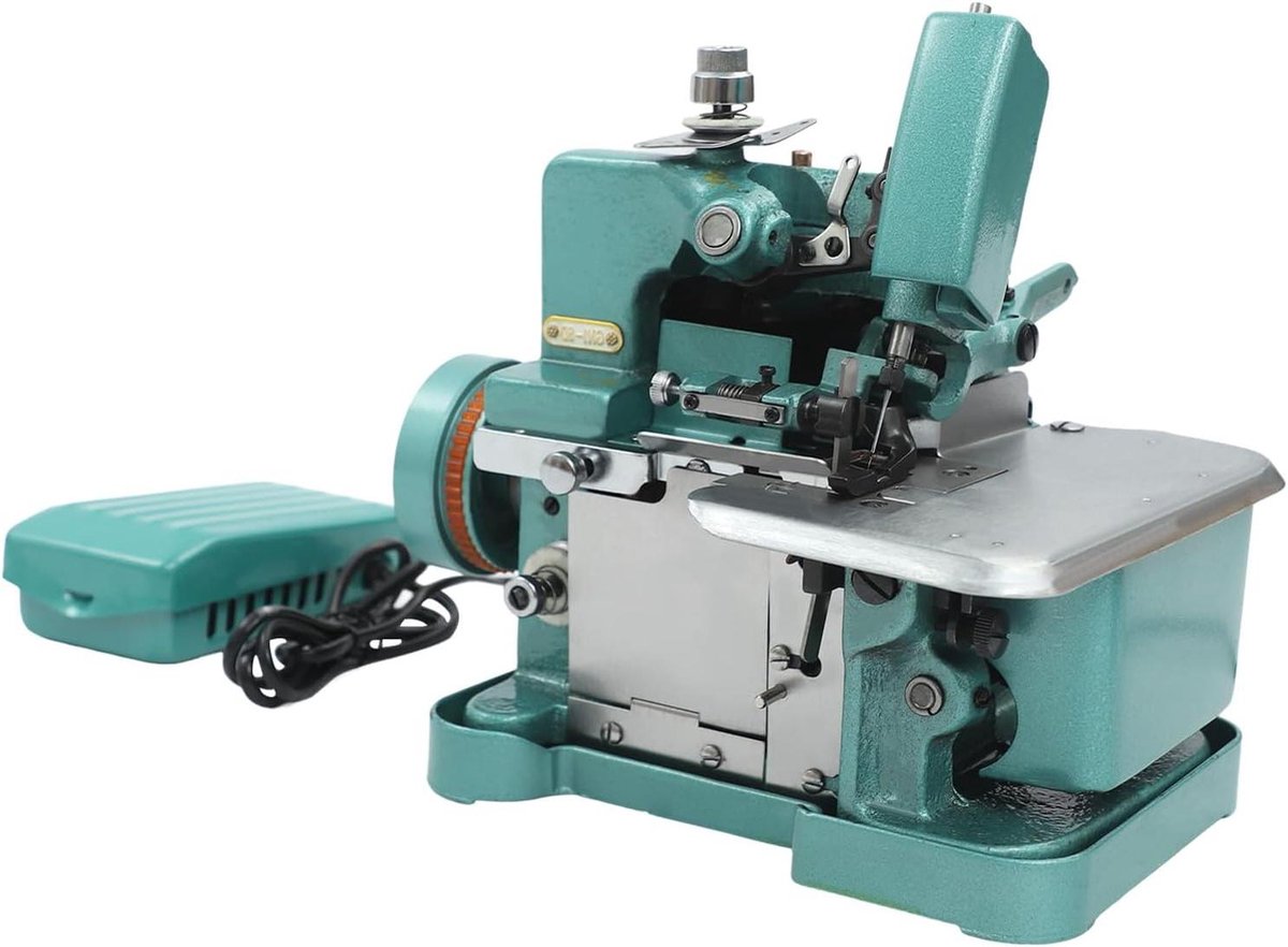 Overlock Naaimachine - Lockmachine Stikmachine - Kleding Maken - Gietijzeren Constructie - 25 x 21 x 27 cm - Groen
