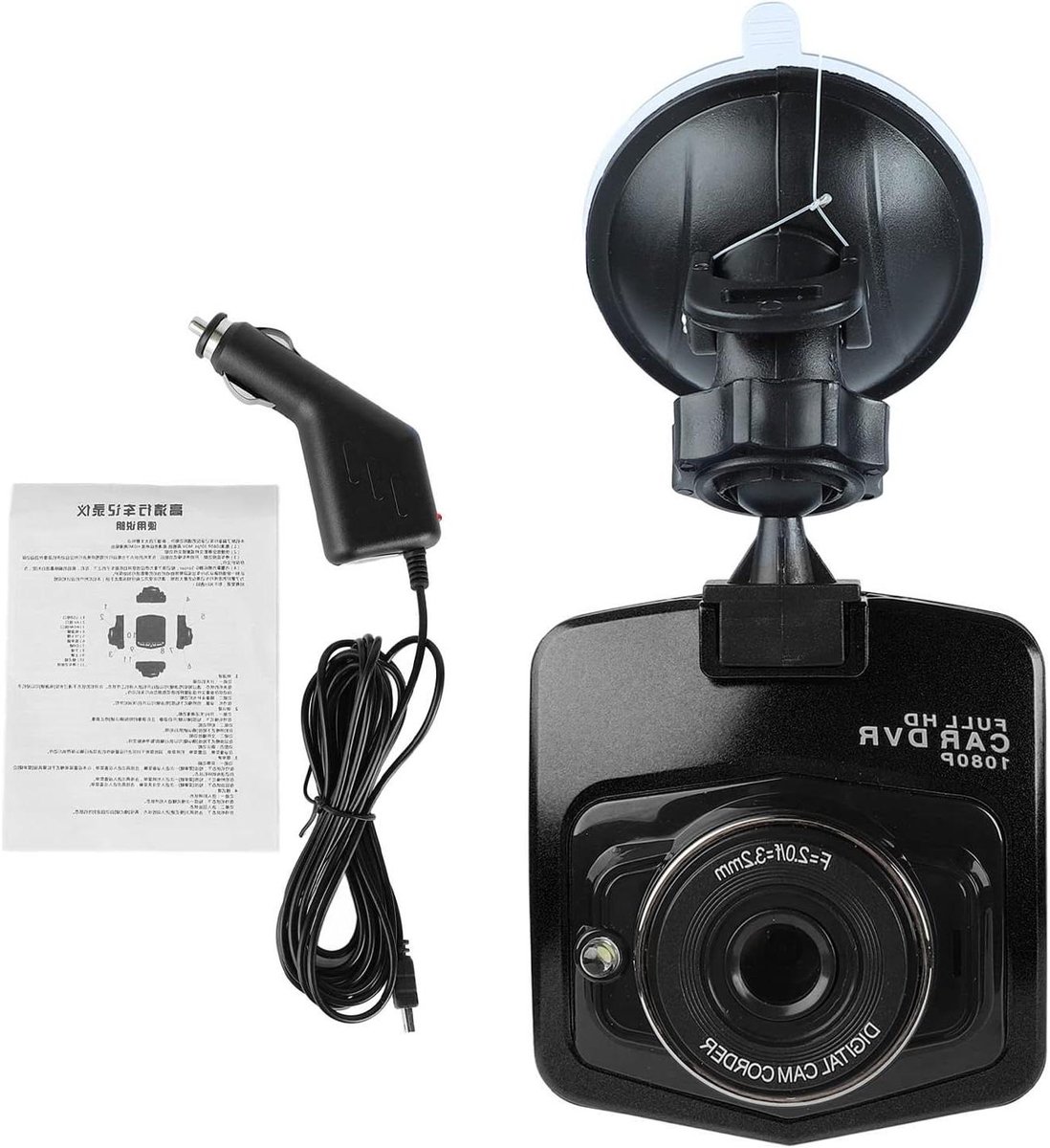 Dashcam Auto - Autorijcamera - Veilig Rijden - Nachtzicht HDR - 1080p Full HD - Zwart