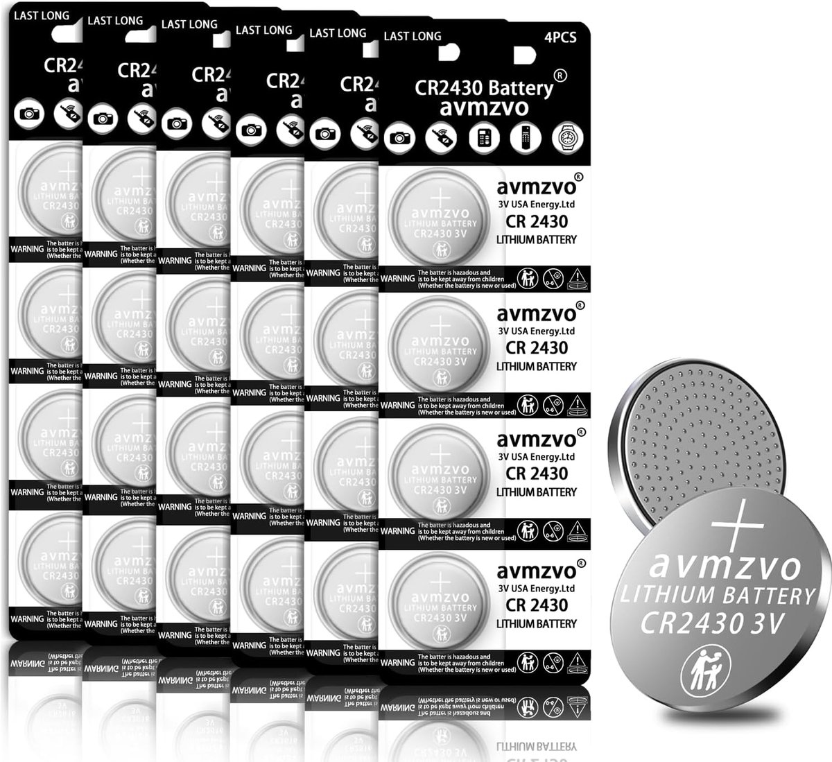 CR2430 knoopcel 3V lithium - 300 mAh - 5 jaar garantie - betrouwbare energie voor apparaten - SnelShoppen